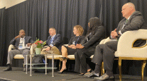 Clarke Skoby (right) on cybersecurity panel
