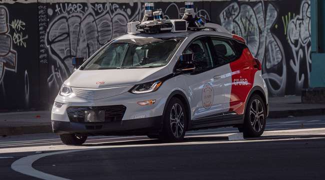 A Cruise autonomous robotaxi A Cruise autonomous robotaxi