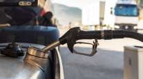 Truck taking on fuel