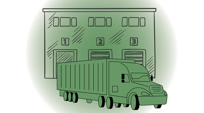 truck and warehouse