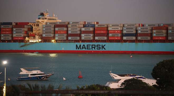 Maersk container ship