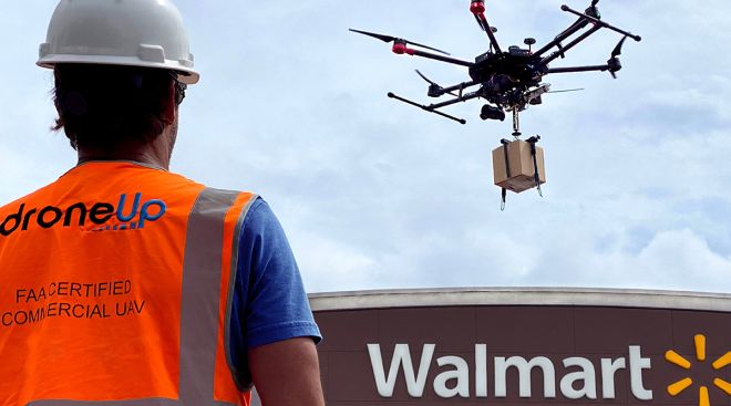 A Walmart delivery drone